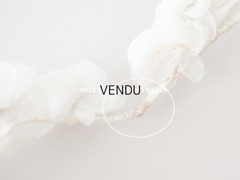 画像13: 19世紀末 アンティーク オーガンジーの薔薇の花冠