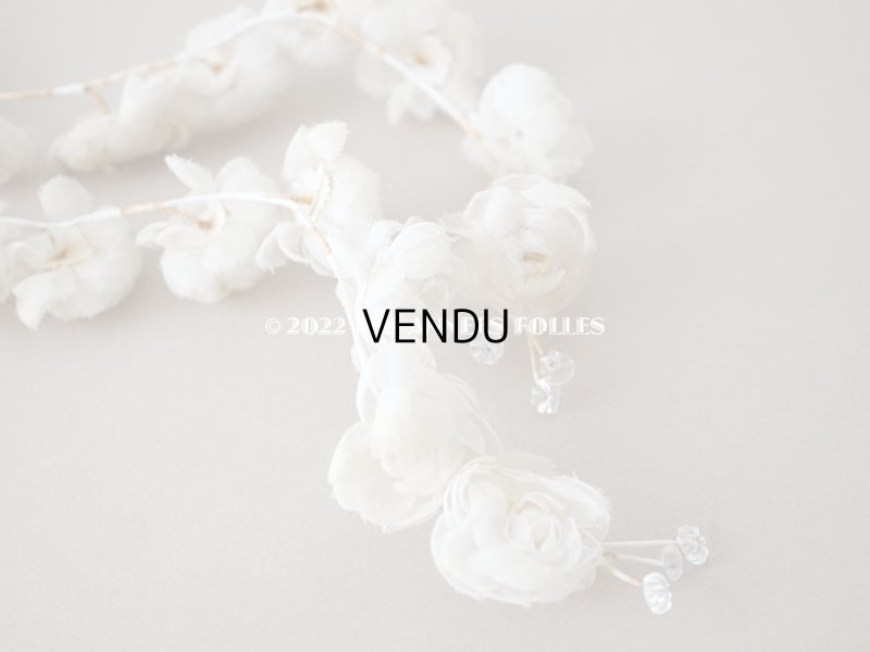 画像12: 19世紀末 アンティーク オーガンジーの薔薇の花冠