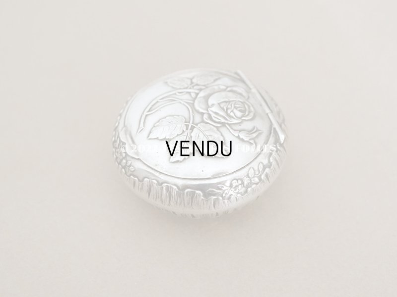 画像5: アンティーク シルバー製　薔薇のパウダーケース