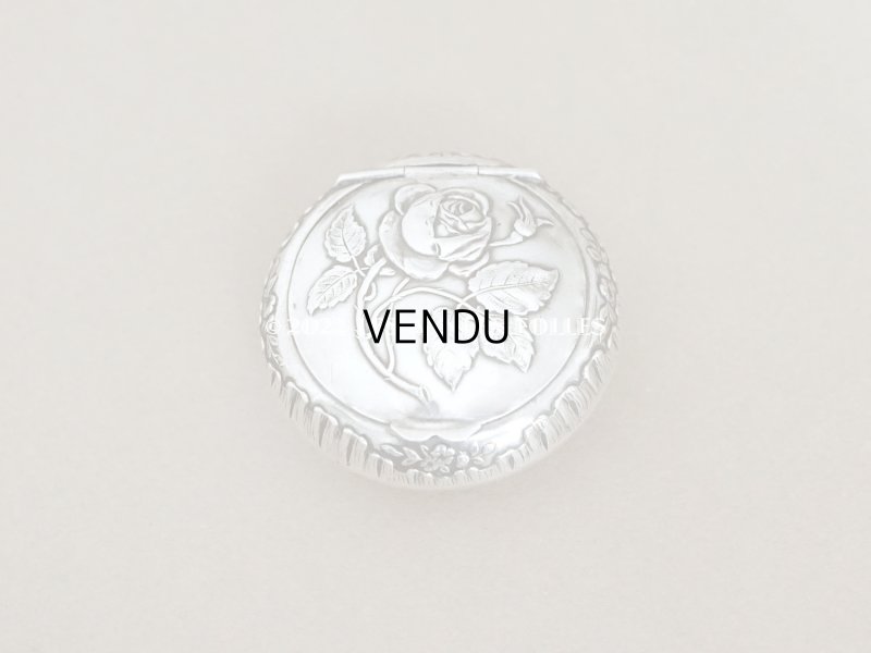 画像3: アンティーク シルバー製　薔薇のパウダーケース