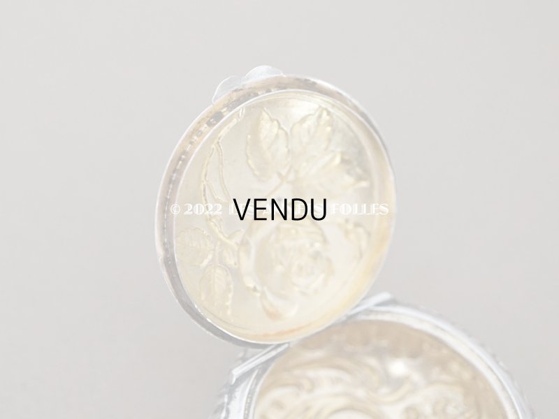 画像7: アンティーク シルバー製　薔薇のパウダーケース