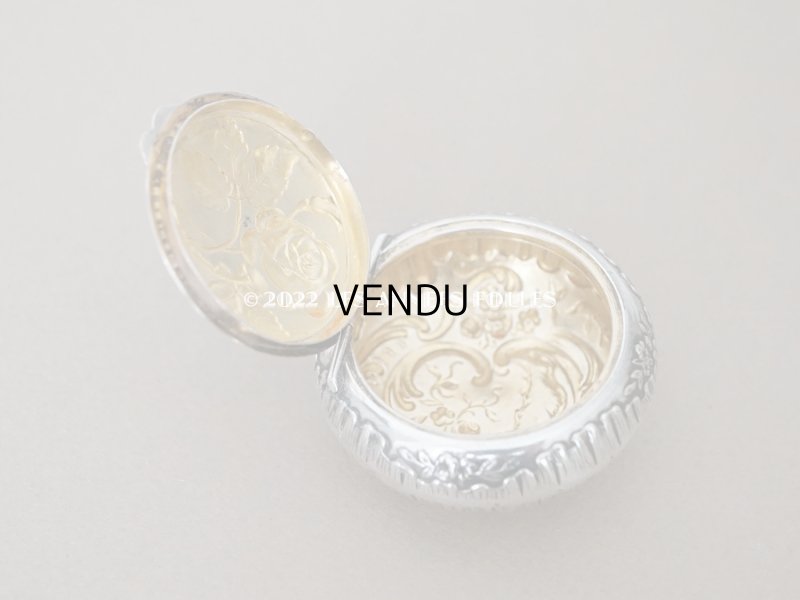 画像6: アンティーク シルバー製　薔薇のパウダーケース