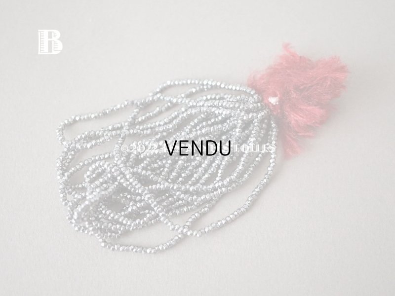 画像6: 1900年代 アンティーク メタル製 カット入り ビーズ 大粒 シルバー メタルビーズ