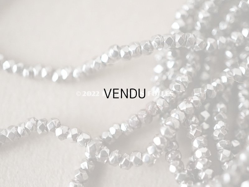 画像4: 1900年代 アンティーク メタル製 カット入り ビーズ 大粒 シルバー メタルビーズ