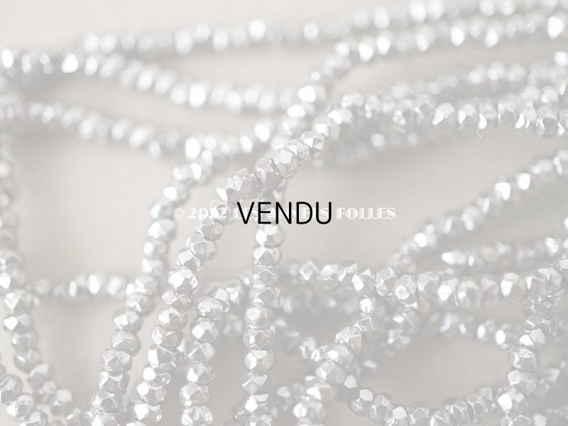 画像8: 1900年代 アンティーク メタル製 カット入り ビーズ 大粒 シルバー メタルビーズ