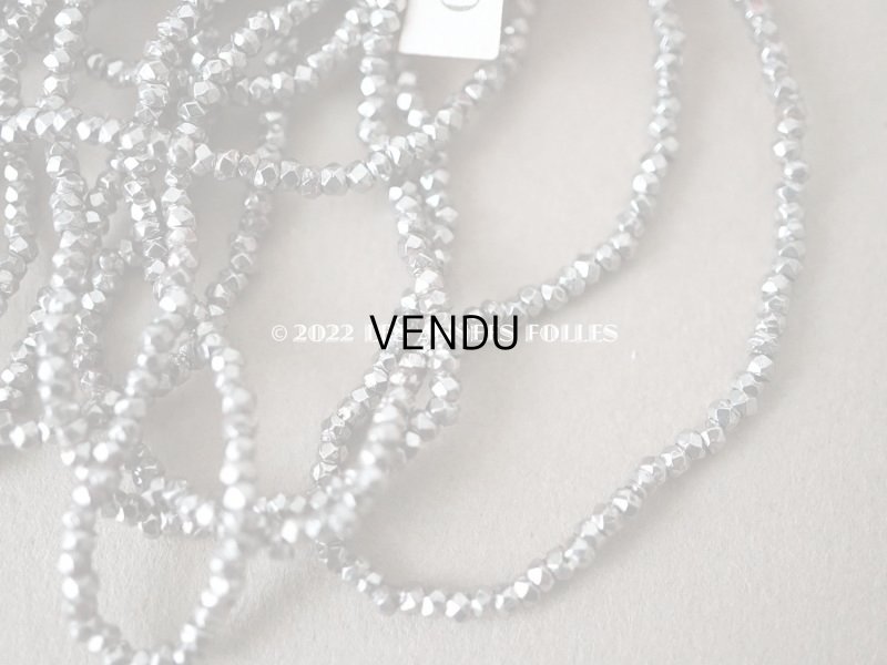 画像5: 1900年代 アンティーク メタル製 カット入り ビーズ 大粒 シルバー メタルビーズ