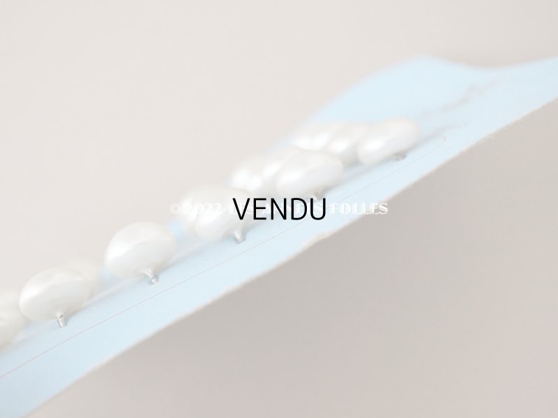 画像5: アンティーク 天使の台紙 ガラス製 パールボタン 12mm  24ピース