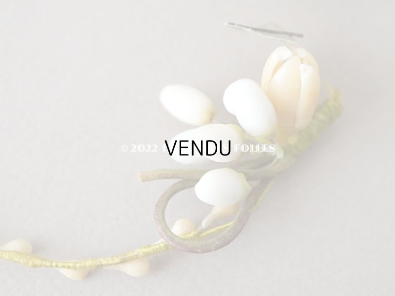 画像3: 1900年頃 アンティーク ドール用 ワックスフラワーのティアラ