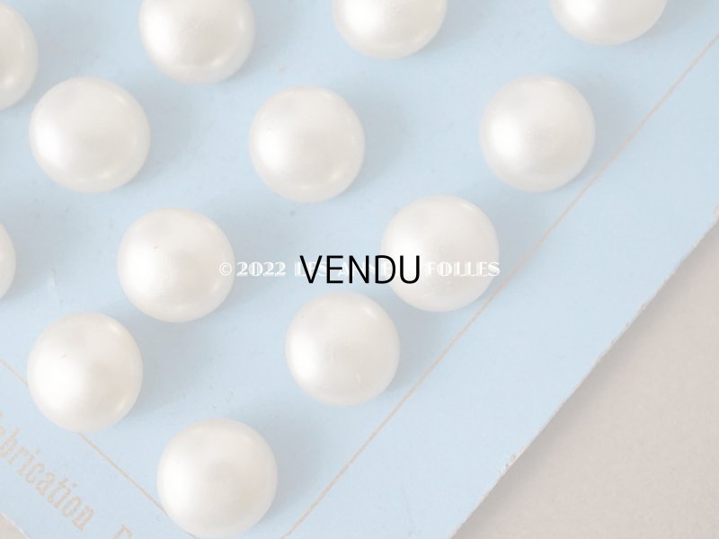 画像4: アンティーク 天使の台紙 ガラス製 パールボタン 12mm  24ピース