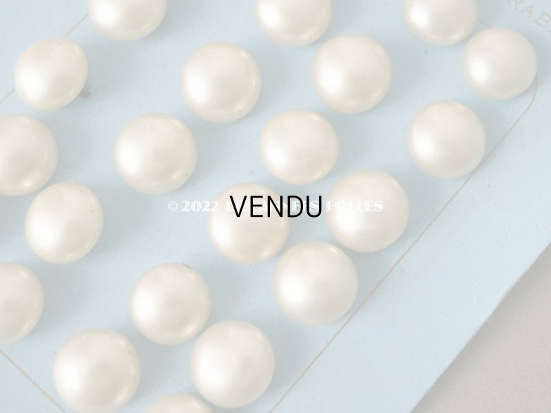 画像4: アンティーク 天使の台紙 ガラス製 パールボタン 11mm  24ピース