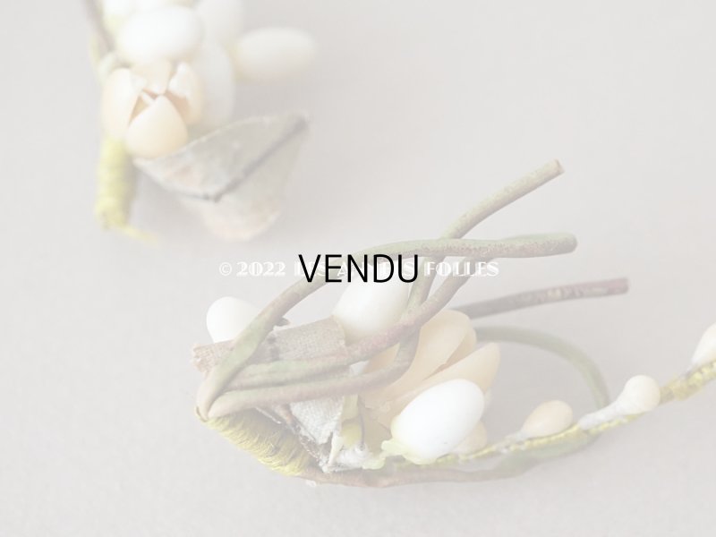 画像4: 1900年頃 アンティーク ドール用 ワックスフラワーのティアラ