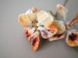 画像3: アンティーク ベルベットの布花　パープル＆オレンジ
