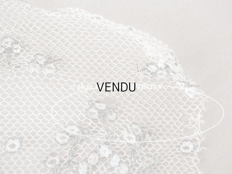 画像6: アンティーク  レース メタル糸の刺繍入り　70cm 