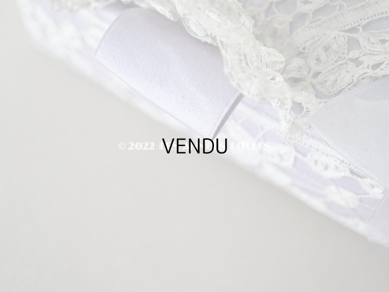 画像7: 19世紀末　アンティーク 大きなリボンが結ばれた ソーイングボックス　ラヴェンダー　ボビンレース