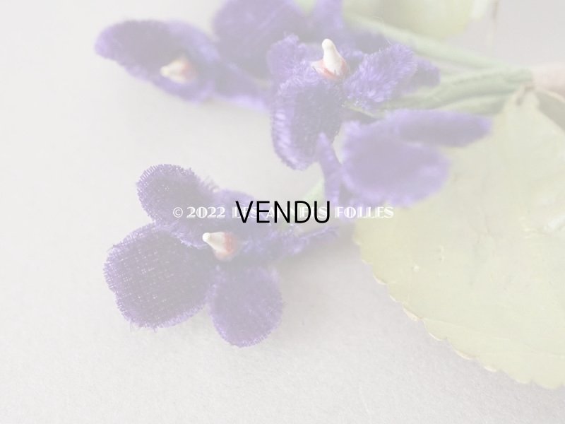 画像5: アンティーク ベルベットの菫の布花　