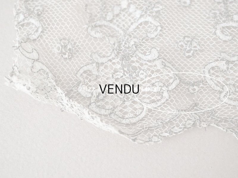 画像8: アンティーク  レース メタル糸の刺繍入り　70cm 