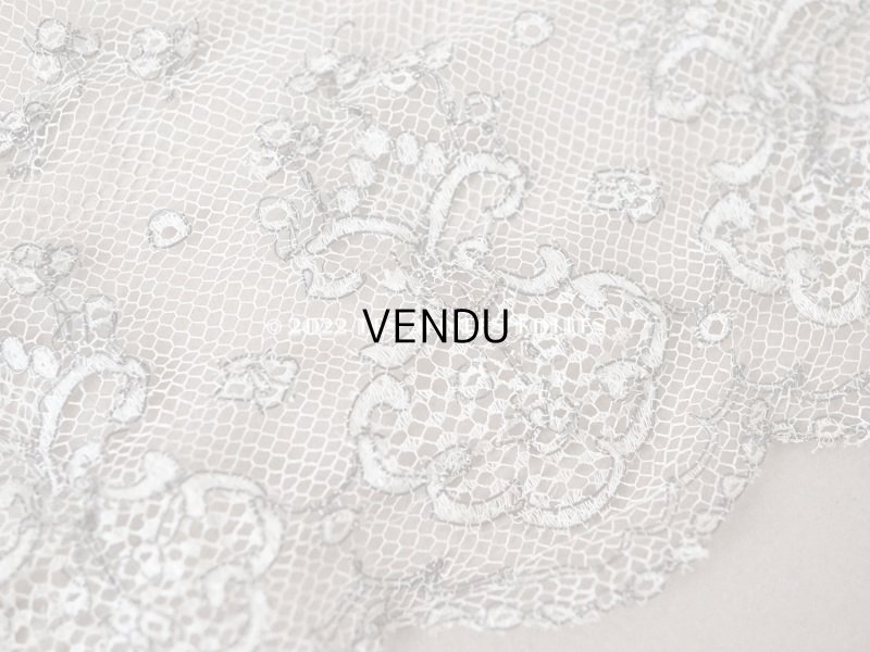 画像5: アンティーク  レース メタル糸の刺繍入り　70cm 