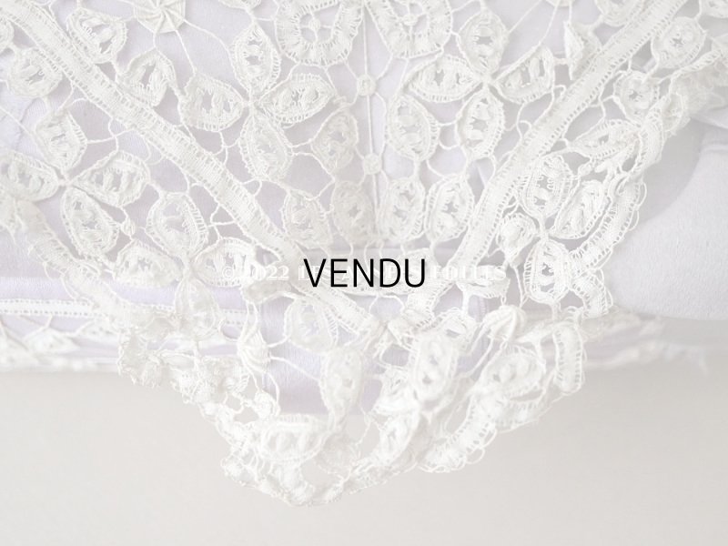 画像12: 19世紀末　アンティーク 大きなリボンが結ばれた ソーイングボックス　ラヴェンダー　ボビンレース