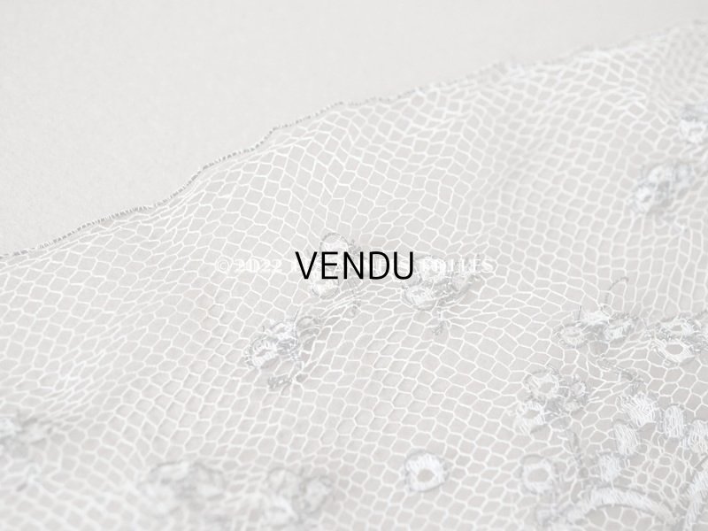 画像4: アンティーク  レース メタル糸の刺繍入り　70cm 