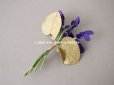 画像3: アンティーク ベルベットの菫の布花　 (3)