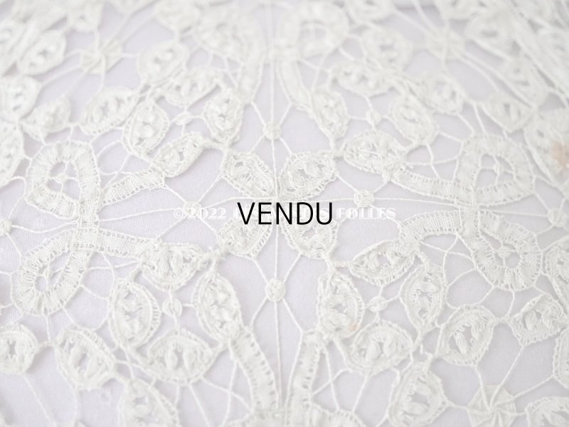 画像13: 19世紀末　アンティーク 大きなリボンが結ばれた ソーイングボックス　ラヴェンダー　ボビンレース