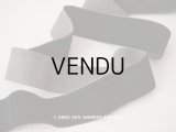 19世紀末 アンティーク  黒＆ブラウン シルク製　ベルベットリボン 　4.25m