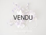 アンティーク 布花 藤の花 ウィステリア 薄紫　3点セット