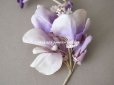 画像8: アンティーク 布花 藤の花 ウィステリア 薄紫　3点セット
