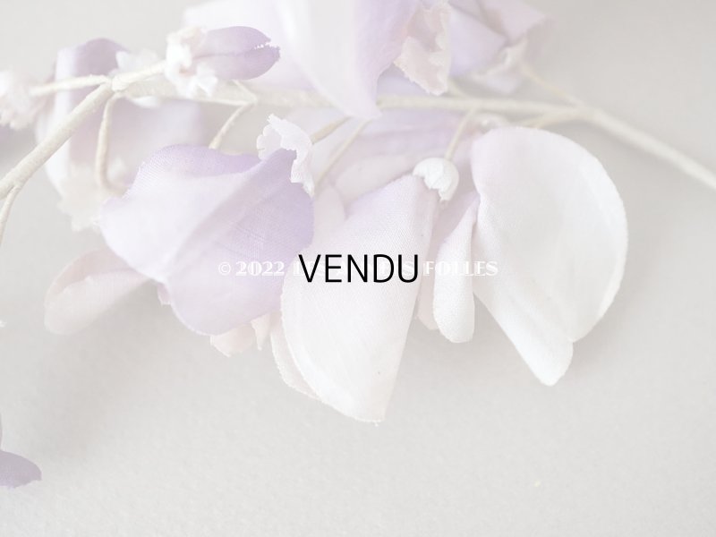 画像7: アンティーク 布花 藤の花 ウィステリア 薄紫　3点セット