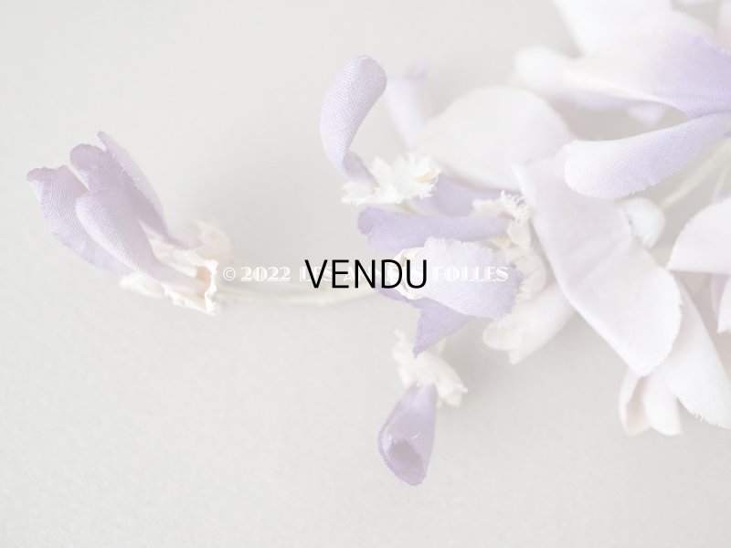 画像12: アンティーク 布花 藤の花 ウィステリア 薄紫　3点セット