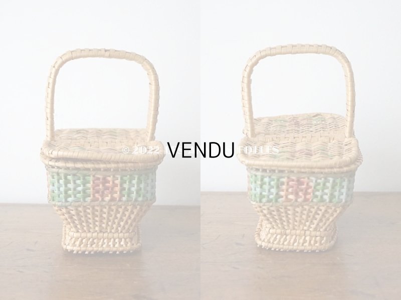 画像4: アンティーク  小さなサイズ 薔薇のパニエ ローズパニエ