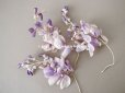 画像3: アンティーク 布花 藤の花 ウィステリア 薄紫　3点セット