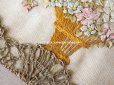 画像6: アンティーク リボン刺繍のパネル フラワーバスケット