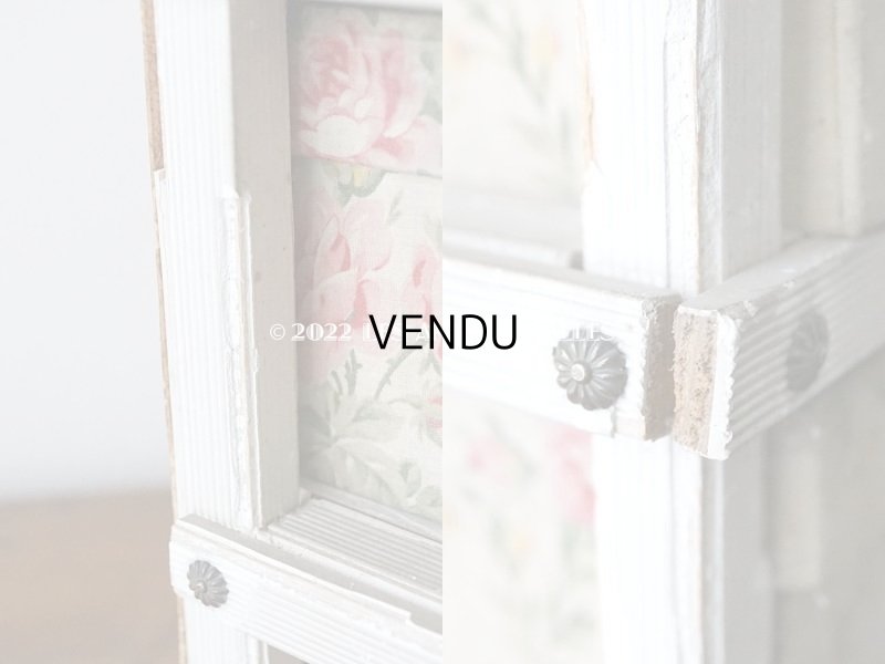 画像10: 【セール対象外】1900年代 アンティーク  カルトナージュチェスト ピンクの薔薇のガーランド