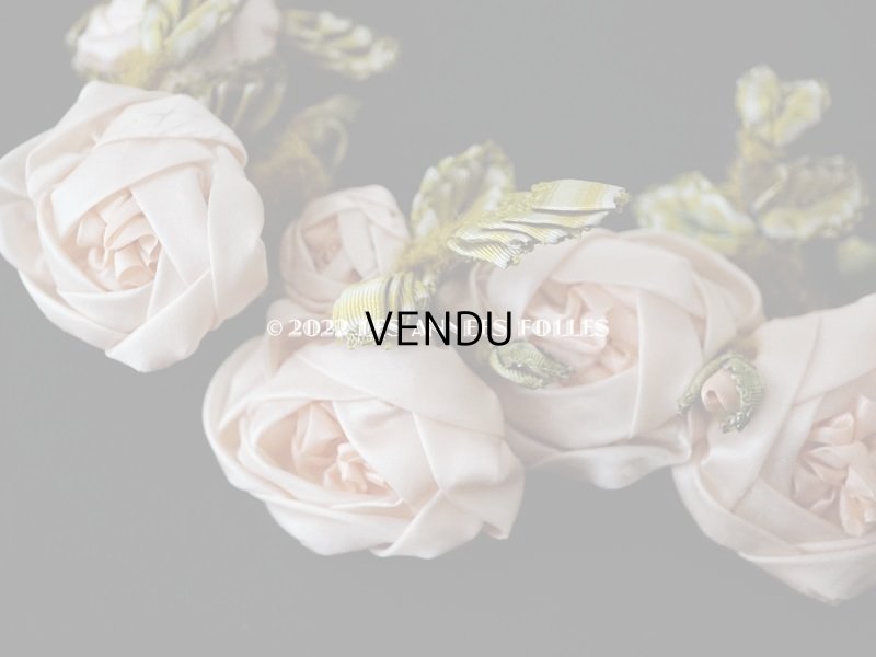 画像9: 【セール対象外】未使用 1910年代 アンティーク 大きな薔薇のロココモチーフのガーランド  オートクチュールのドレスの装飾 115cm