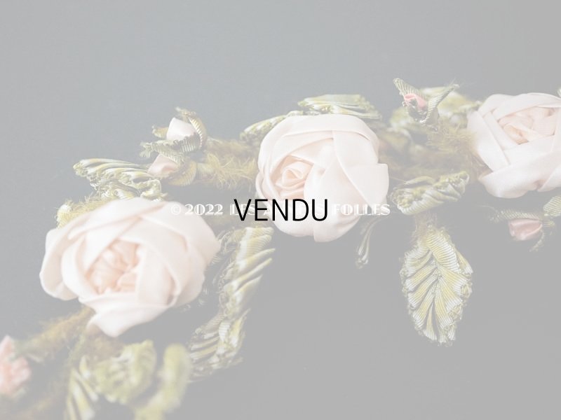 画像7: 【セール対象外】未使用 1910年代 アンティーク 大きな薔薇のロココモチーフのガーランド  オートクチュールのドレスの装飾 115cm