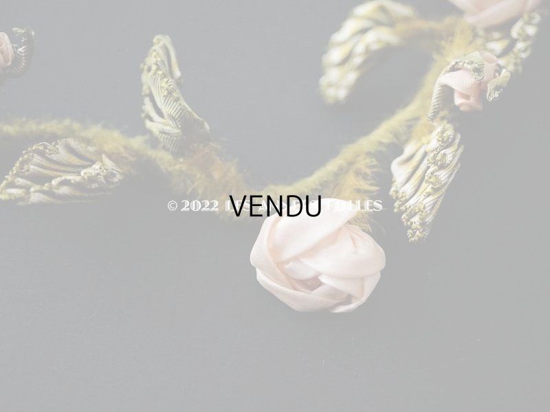 画像4: 【セール対象外】未使用 1910年代 アンティーク 大きな薔薇のロココモチーフのガーランド  オートクチュールのドレスの装飾 115cm