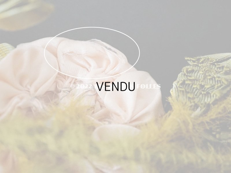 画像20: 【セール対象外】未使用 1910年代 アンティーク 大きな薔薇のロココモチーフのガーランド  オートクチュールのドレスの装飾 115cm