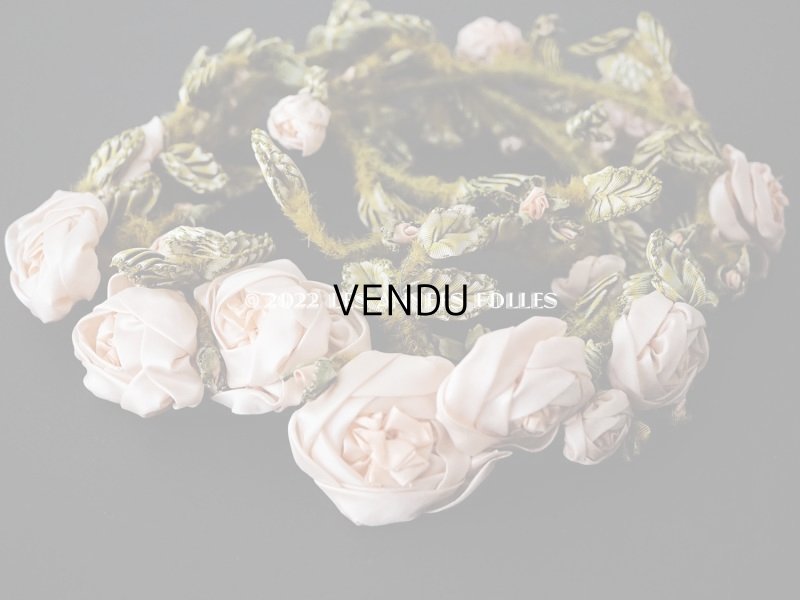 画像3: 【セール対象外】未使用 1910年代 アンティーク 大きな薔薇のロココモチーフのガーランド  オートクチュールのドレスの装飾 115cm