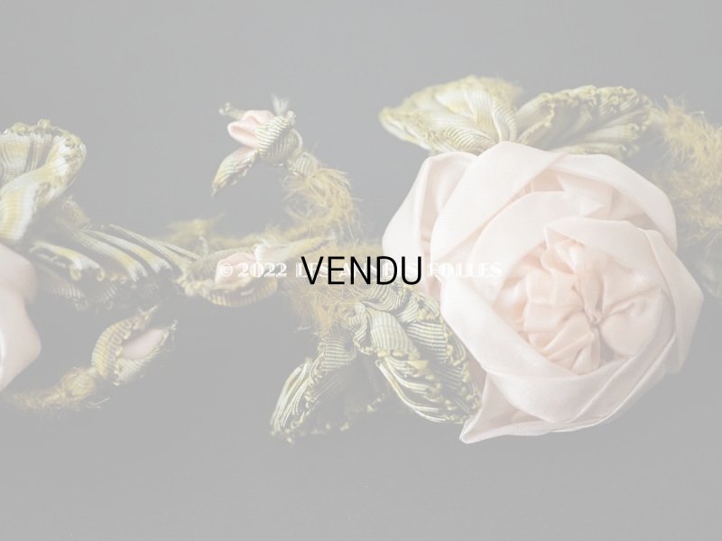 画像11: 【セール対象外】未使用 1910年代 アンティーク 大きな薔薇のロココモチーフのガーランド  オートクチュールのドレスの装飾 115cm