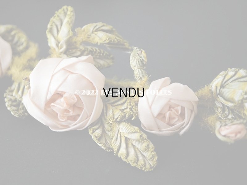 画像12: 【セール対象外】未使用 1910年代 アンティーク 大きな薔薇のロココモチーフのガーランド  オートクチュールのドレスの装飾 115cm