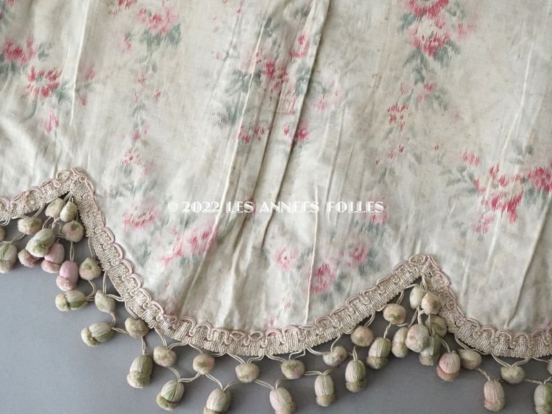 画像2: 19世紀末 アンティーク ベッド用　装飾布のセット　ローズパニエ＆薔薇のガーランド