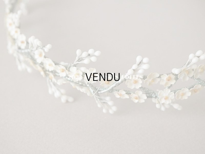 画像10: 1930年代 アンティーク ワックスフラワーのティアラ 結婚式