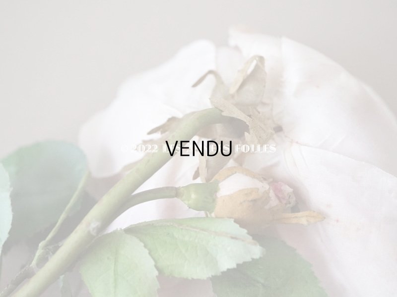 画像7: 1900年代 アンティーク 薔薇の大きな布花 パウダーピンク クウォーター・ロゼット咲き