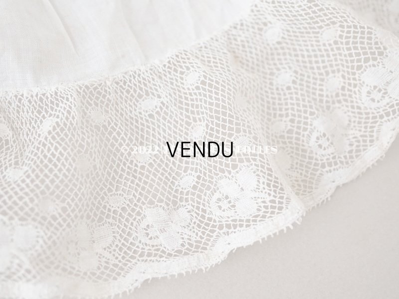 画像5: 1900年代 アンティーク  レースのフリルリボン　ドレスの装飾  手編みのヴァランシエンヌレース 1.15m