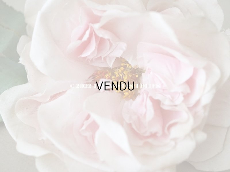 画像5: 1900年代 アンティーク 薔薇の大きな布花 パウダーピンク クウォーター・ロゼット咲き