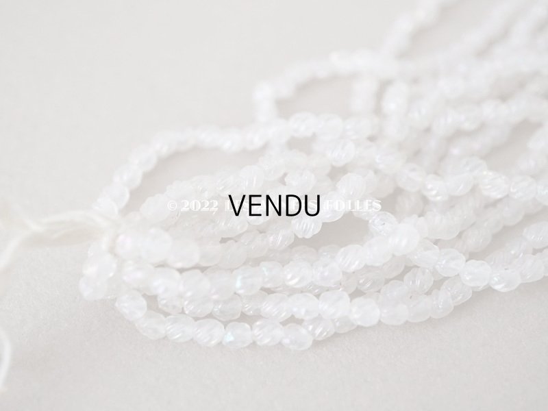 画像8: アンティーク ガラス製 ツイストビーズ オーロラ加工 3mm弱  約180ピース