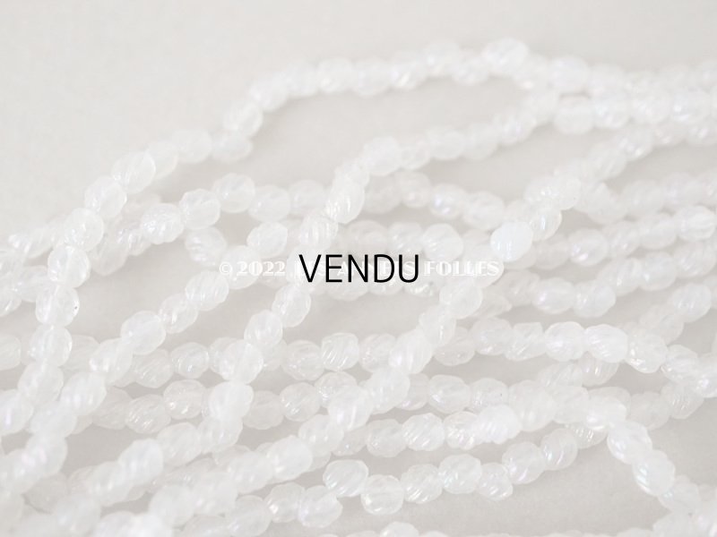 画像6: アンティーク ガラス製 ツイストビーズ オーロラ加工 3mm弱  約180ピース