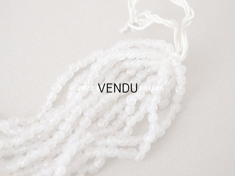 画像7: アンティーク ガラス製 ツイストビーズ オーロラ加工 3mm弱  約180ピース