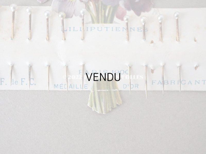 画像3: 1900年代 アンティーク 菫のエパングルシート LILLIPUTIENNES